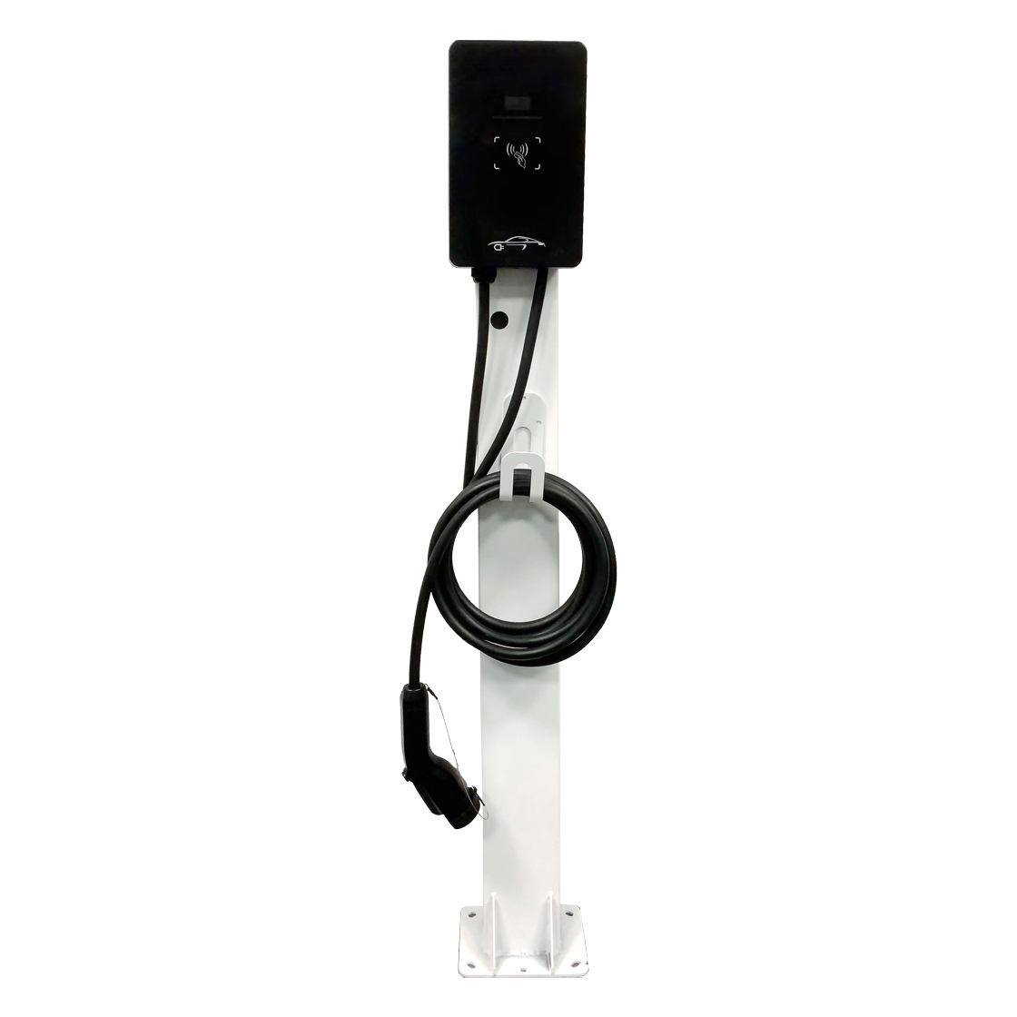 国标7KW家用版单相交流桩 即插即用/刷卡启动 LED指示灯 急停按钮 立柱式